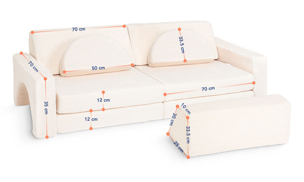 Spielcouch-Sofa für Kinder – 10-teiliges Set für Schlaf- und Spielbereich - KomfortKissen.de