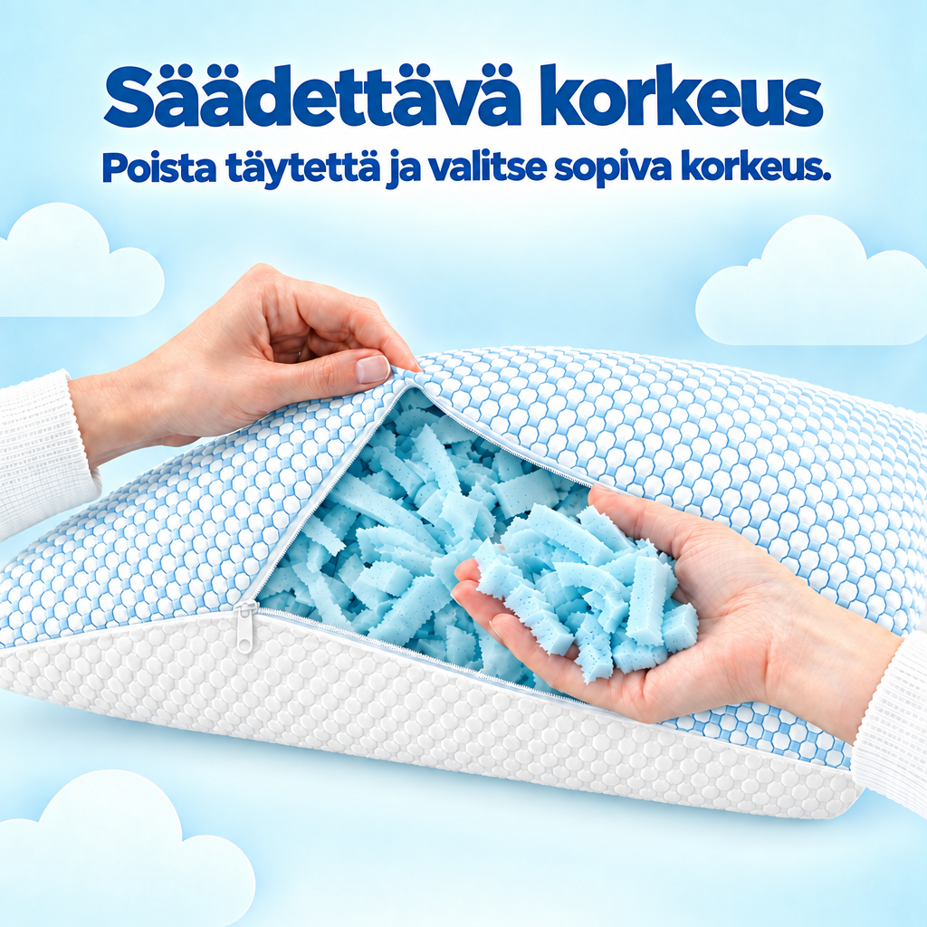 Regulowana wysokość – po wyjęciu części wypełnienia można dobrać wysokość leżenia