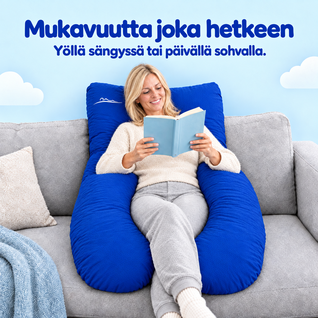 Komfort o każdej porze – w nocy w łóżku lub w dzień na sofie – Niebieski