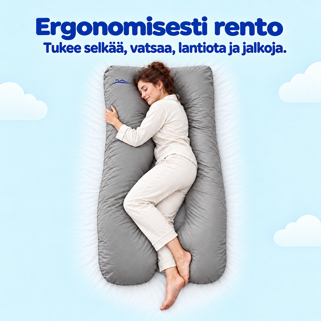Wyprofilowany kształt dla relaksu – podpiera plecy, brzuch, biodra i nogi – Szary